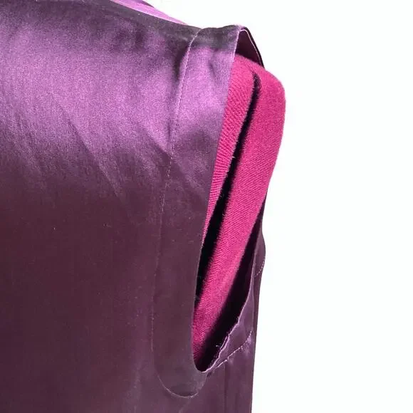 Rebecca Taylor Cassis Silk Charmeuse Top NWT  Jewel Tone Fall Dinner City Blouse - Picture 12 of 16